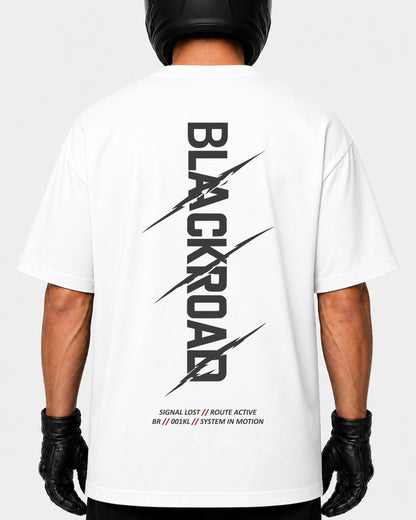 T-shirt BLACK ROAD WHITE — Signal Lost