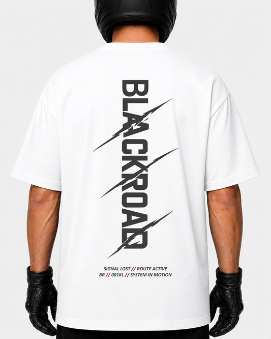 T-shirt BLACK ROAD WHITE — Signal Lost