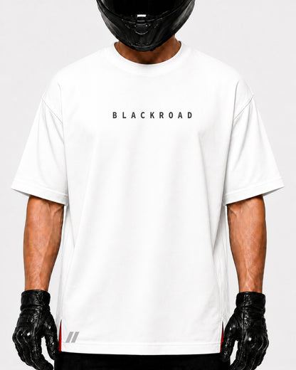T-shirt BLACK ROAD WHITE — No Destination