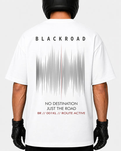 T-shirt BLACK ROAD WHITE — No Destination